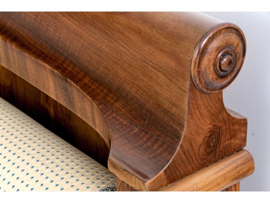 Antique Biedermeier Walnut Daybed, Ca. 1830-50