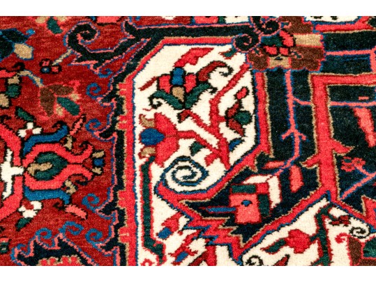Beautiful Vintage Persian Heriz Room Size Rug, 19’ X 11’6”
