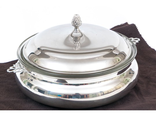 Silver Plated Lidded Casserole With Liner