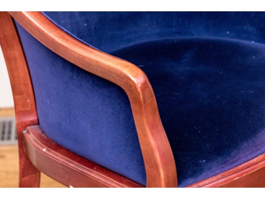 Custom Velvet Upholstered Armchairs