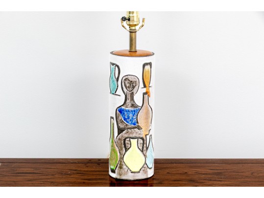 Vintage Swiss Meister Studio Pottery Table Lamp