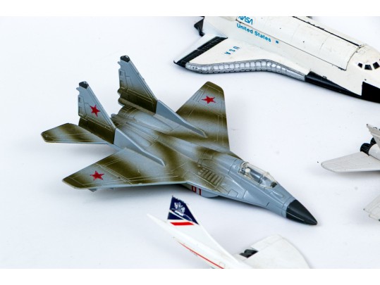 Eleven Die Cast Airplanes And A Space Shuddle