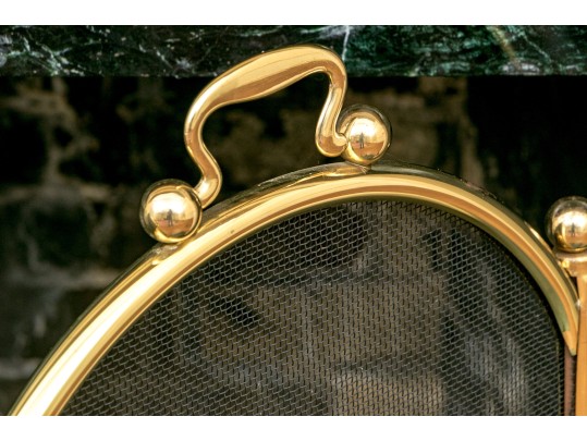 Quality Brass Fireplace Screen  (2 Of 2)