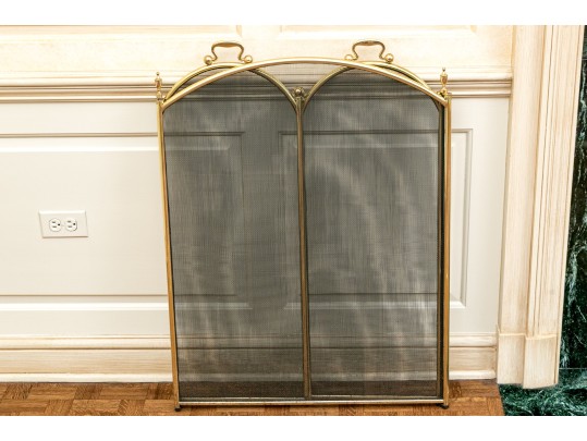 Quality Brass Fireplace Screen  (2 Of 2)