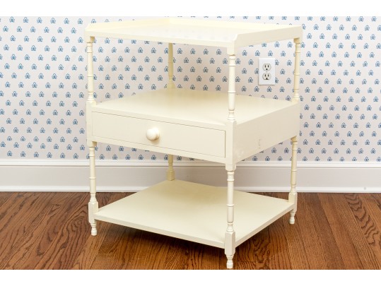 French Country Three-Tier Accent Table For Restoration