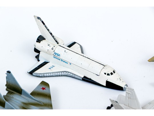 Eleven Die Cast Airplanes And A Space Shuddle
