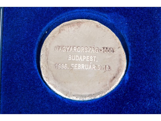 .999 Silver Coin For The Millennium Of Hungary, 1.37 Ozt.