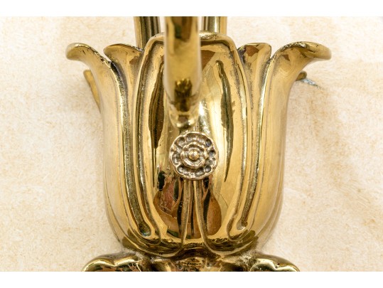 Pair Of Brass Wall Sconces