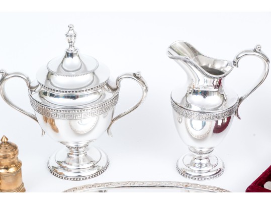 Twenty Pieces Silver Plate And Brass