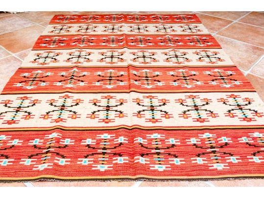 Flatweave Wool Carpet, 6'-5 1/2