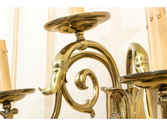 Pair Of Brass Wall Sconces