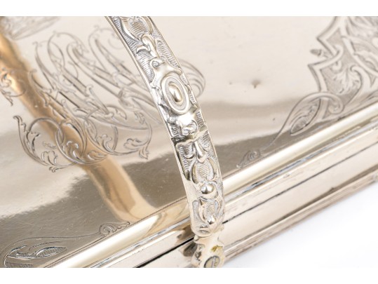 Antique Etched Silver Plated Paper Weight