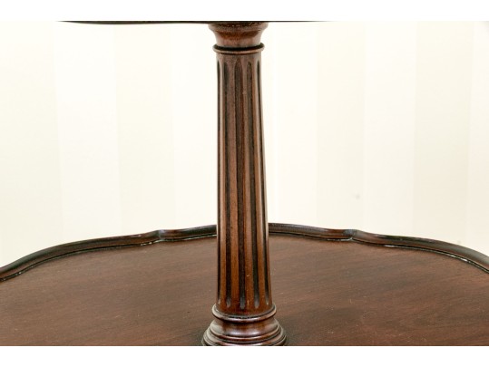 Vintage Chippendale Style Two-Tier Mahogany Dumbwaiter