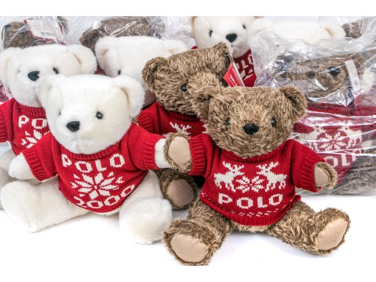 Eleven Ralph Lauren Teddy Bears