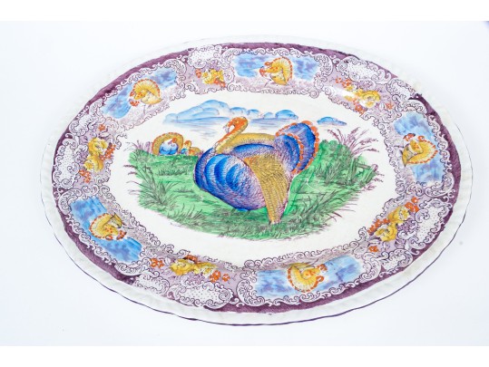 English Staffordshire Oval Serving Plate