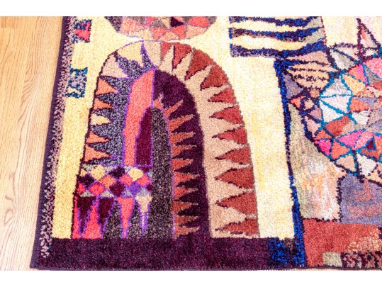 Hand-Knotted Wool Carpet, 7-7 1/4