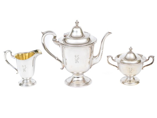 Gorham Sterling Three Piece Teaset, 48.075 Ozt.