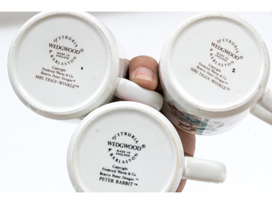 Wedgwood Bowl And Three Mugs With Seven Beatrix Potter Books
