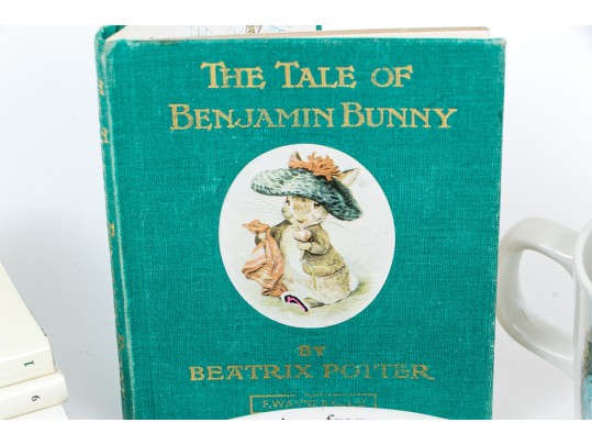 Wedgwood Bowl And Three Mugs With Seven Beatrix Potter Books