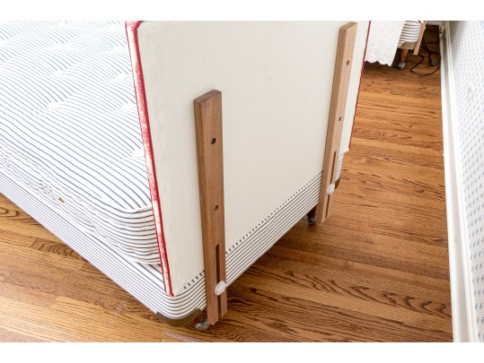 Twin Size Toile Upholstered Bed With EPOC 