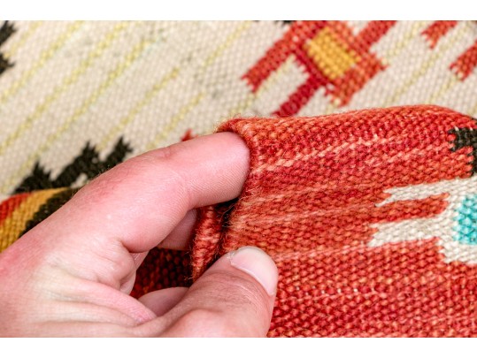 Flatweave Wool Carpet, 6'-5 1/2