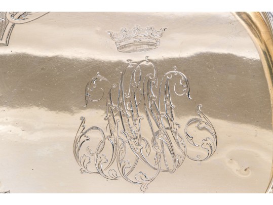 Antique Etched Silver Plated Paper Weight