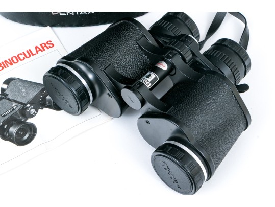 Asahi Pentax Zoom 15 X Binoculars With Case