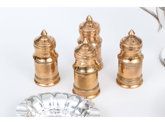 Twenty Pieces Silver Plate And Brass