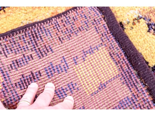 Hand-Knotted Wool Carpet, 7-7 1/4