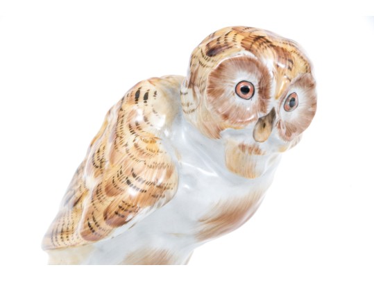 Hungarian Herend Hand-Painted Porcelain Owl
