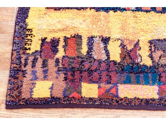 Hand-Knotted Wool Carpet, 7-7 1/4