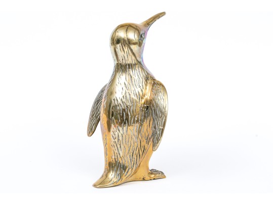Vintage Brass Penguin Figure