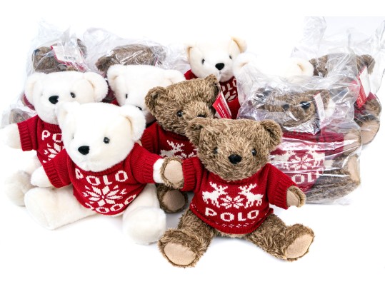 Eleven Ralph Lauren Teddy Bears