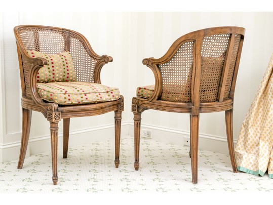 Pair Of Antique Louis XVI Bergères, Ca. 1920's