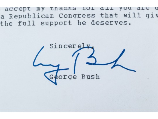 Letters And Photograph Signed By Presidents Gerald R. Ford, George W. Bush, Ronald Reagan