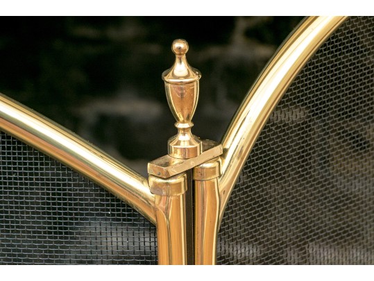 Quality Brass Fireplace Screen  (1 Of 2)