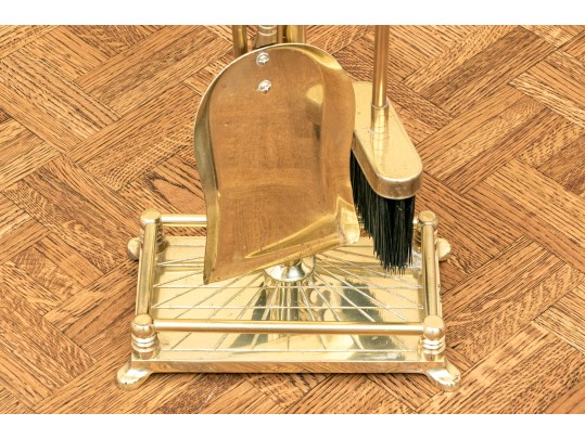 Set Of Brass Duck Head Fireplace Tools (set #1)