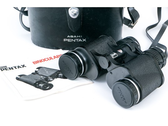 Asahi Pentax Zoom 15 X Binoculars With Case
