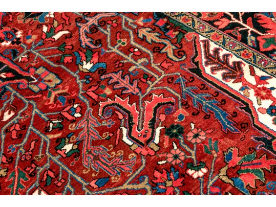 Beautiful Vintage Persian Heriz Room Size Rug, 19’ X 11’6”