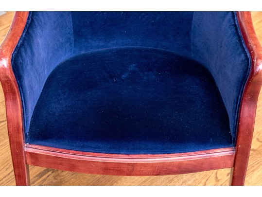 Custom Velvet Upholstered Armchairs