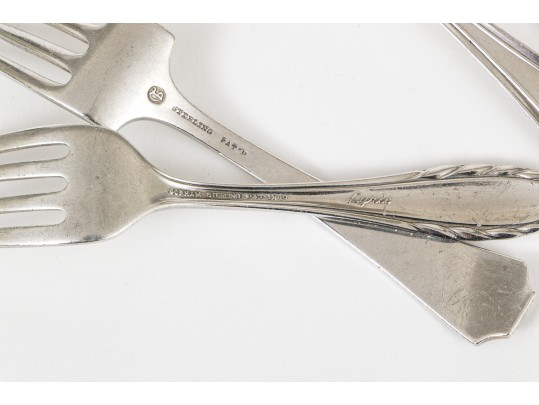 Sterling Silver Baby Utensils With Rattle, 3.07 Ozt.