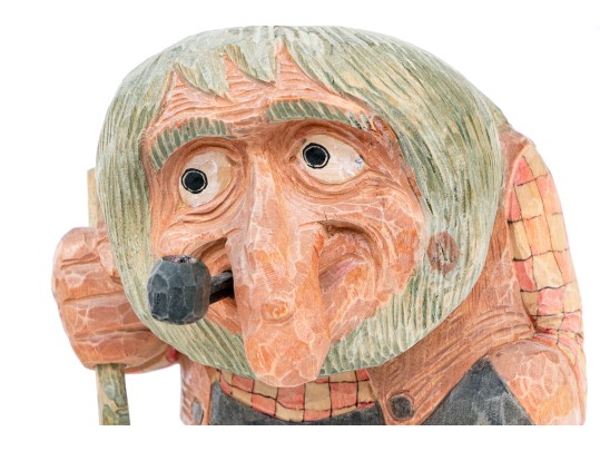Anton Sveen (Norwegian, 1914-2009) Signed Pair Of Carved Wood Trolls