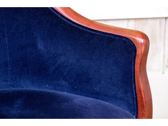Custom Velvet Upholstered Armchairs
