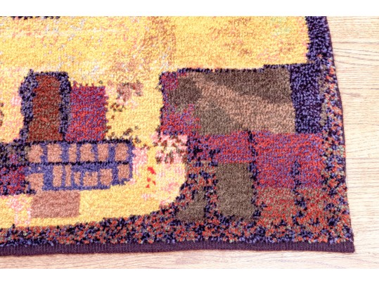Hand-Knotted Wool Carpet, 7-7 1/4