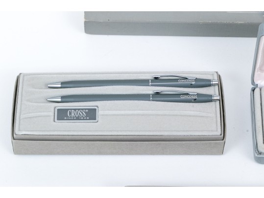 Group Of Seven Cross Pens For Concorde British Airways