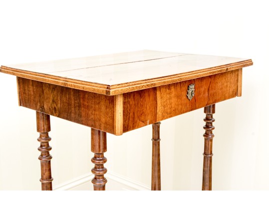 Biedermeier Walnut Workstand, Ca. 1840-60
