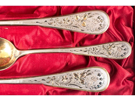 Continental 880 Silver Cutlery Set With Case, 2.685 Ozt. Weighable