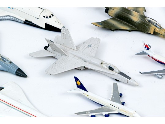 Eleven Die Cast Airplanes And A Space Shuddle