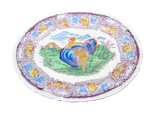 English Staffordshire Oval Serving Plate