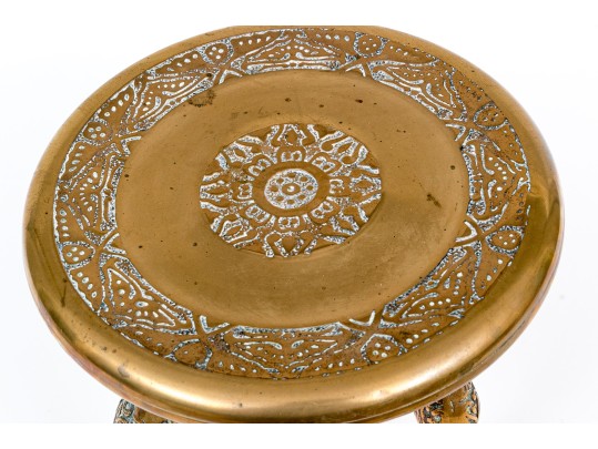 Brass Tripod Footstool
